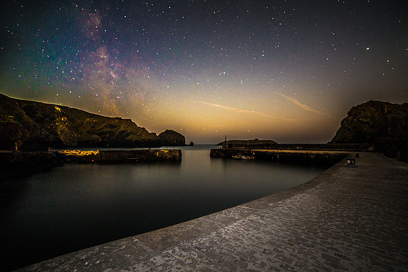 Mullion Cove day turning into night